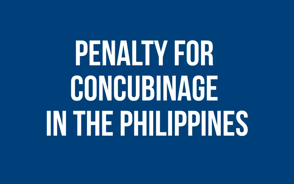 Penalty for Concubinage